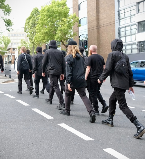 NSW Police has been praised for its 'textbook' approach in shutting down a 'neo-Nazi 