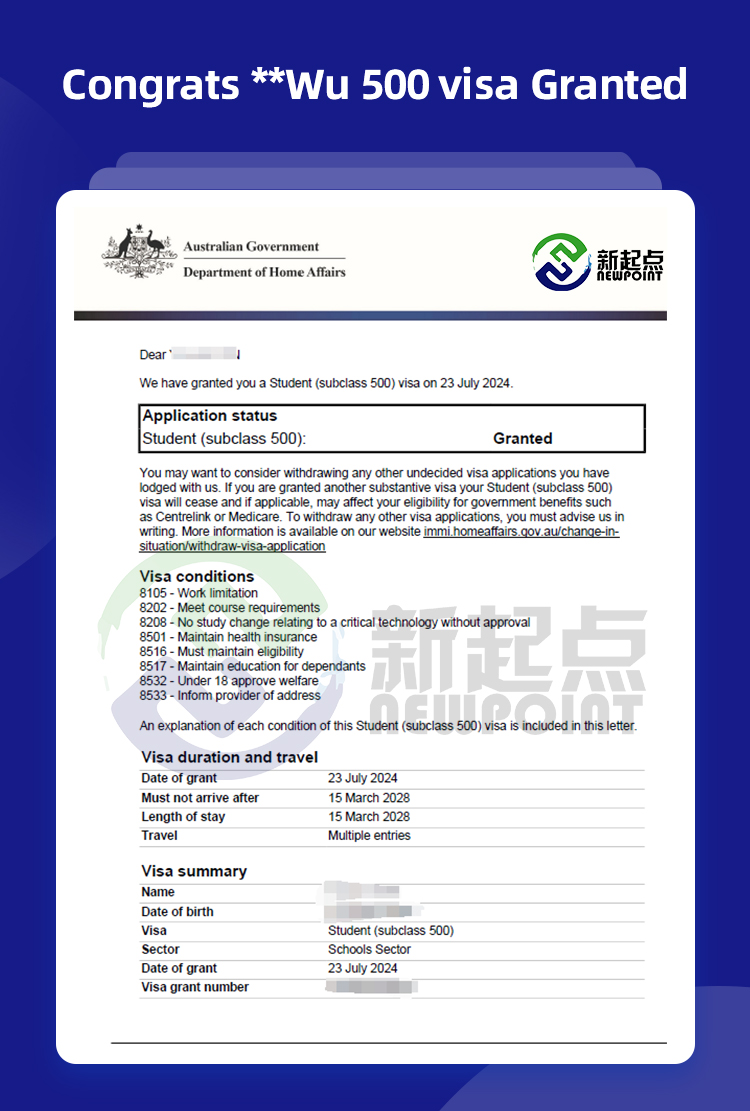 Congrats **Wu 500 visa Granted!