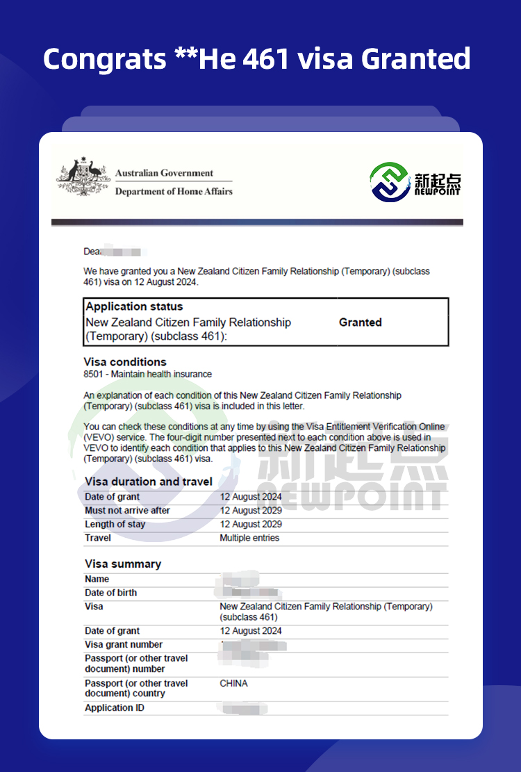 Congrats **He 461 visa Granted!